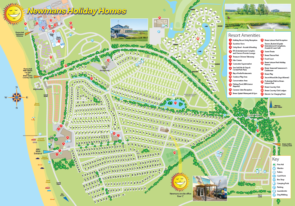 Map of Brean Sands Unity